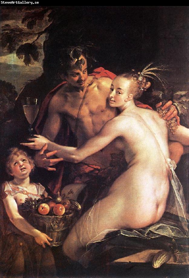 AACHEN, Hans von Bacchus, Ceres and Cupid